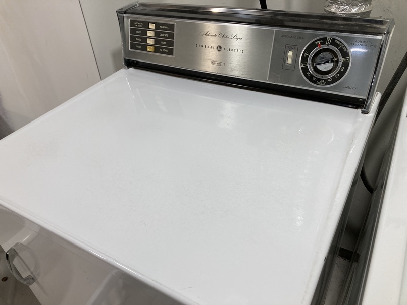 White GE dryer